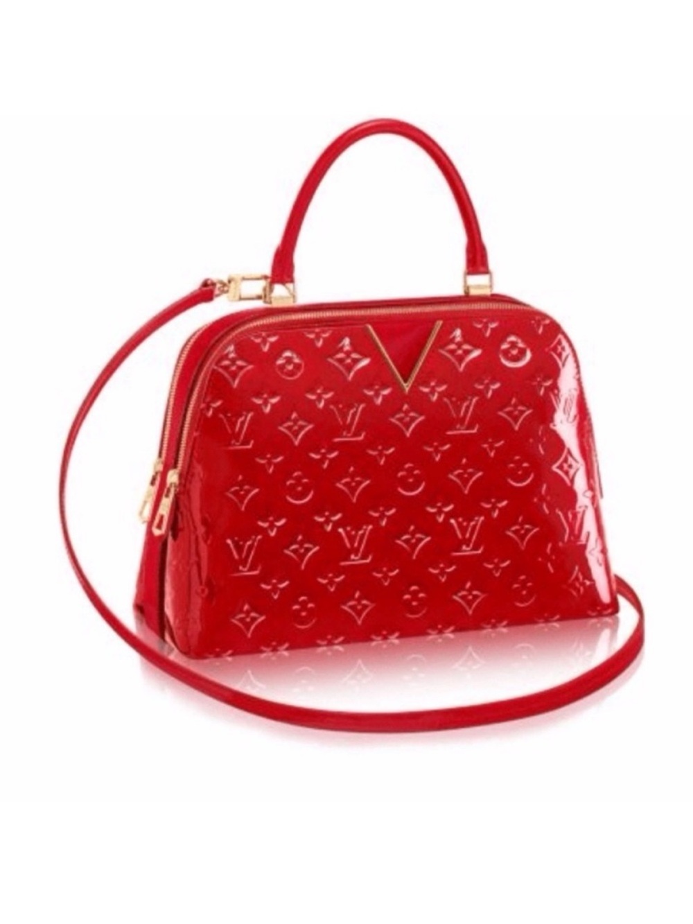 Louis Vuitton New Melrose
Monogram patent leather two way bag RETAIL 3,500
